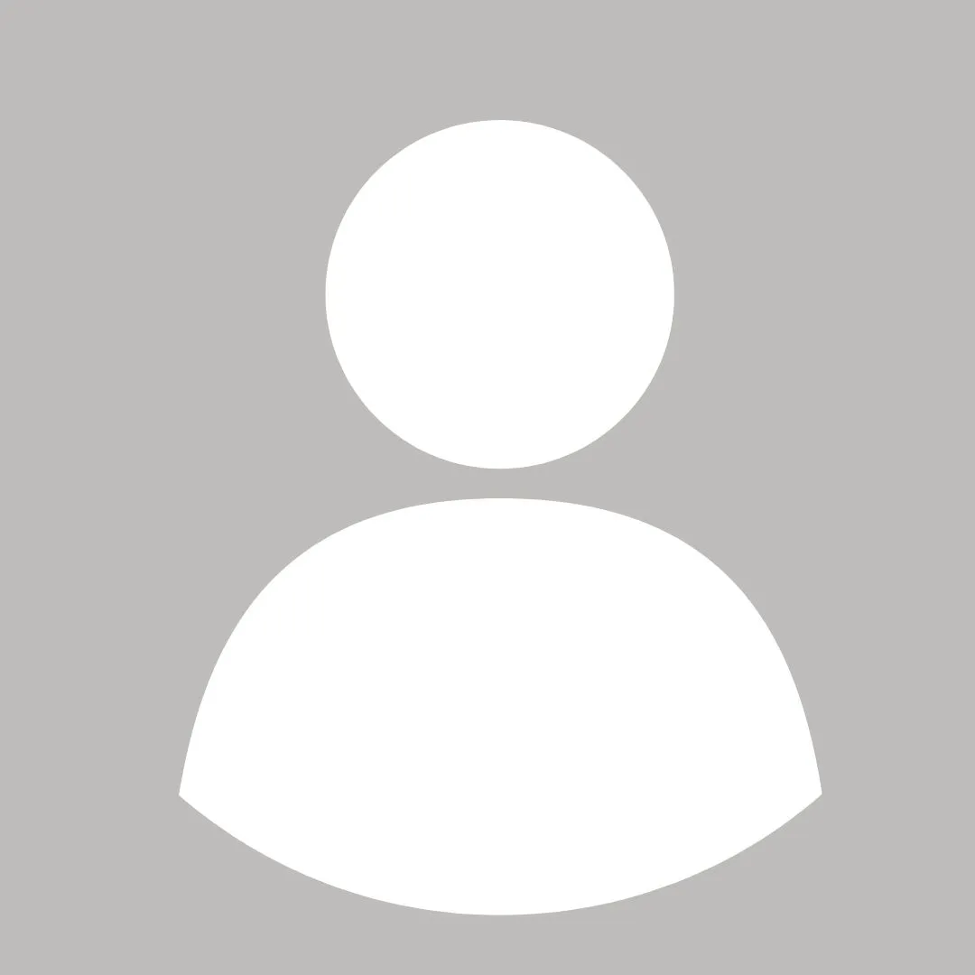 Weißes generisches Avatar-Symbol auf grauem Hintergrund
