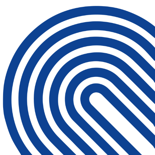 Blaues Fingerabdruck-Design, transparenter Hintergrund