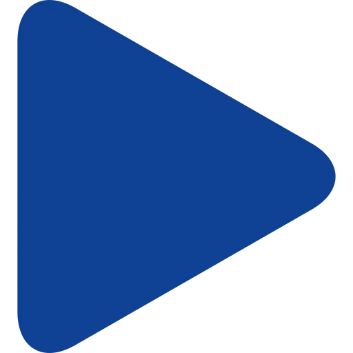 Blaues Play-Symbol, transparenter Hintergrund
