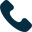 Dunkelblaues Telefonhörer-Symbol, transparenter Hintergrund